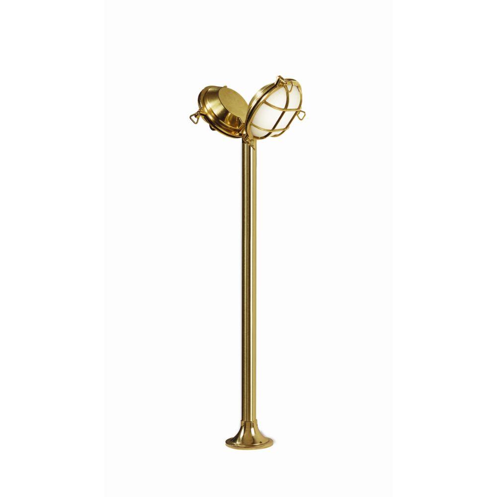 Moretti Luce Brass Caged Garden Floor Lamp | Luxury Outdoor Lighting | Italian Outdoor Floor Lamp | Industrial Design