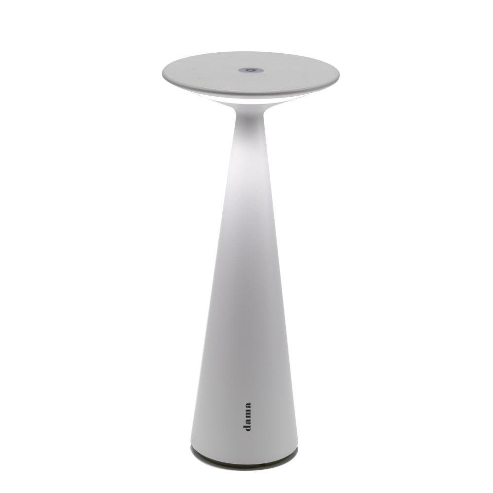 portable table lamp | outdoor led light | rechargeable usb lamp | modern garden lamp | aluminium body | black white finish | IP54 table light | zafferano dama