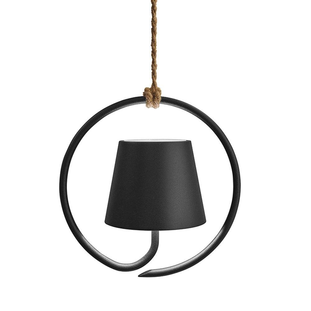 Rechargeable Modern Garden Pendant Light | high end battery operated wireless ceiling pendant | black white brown | Zafferano Poldina