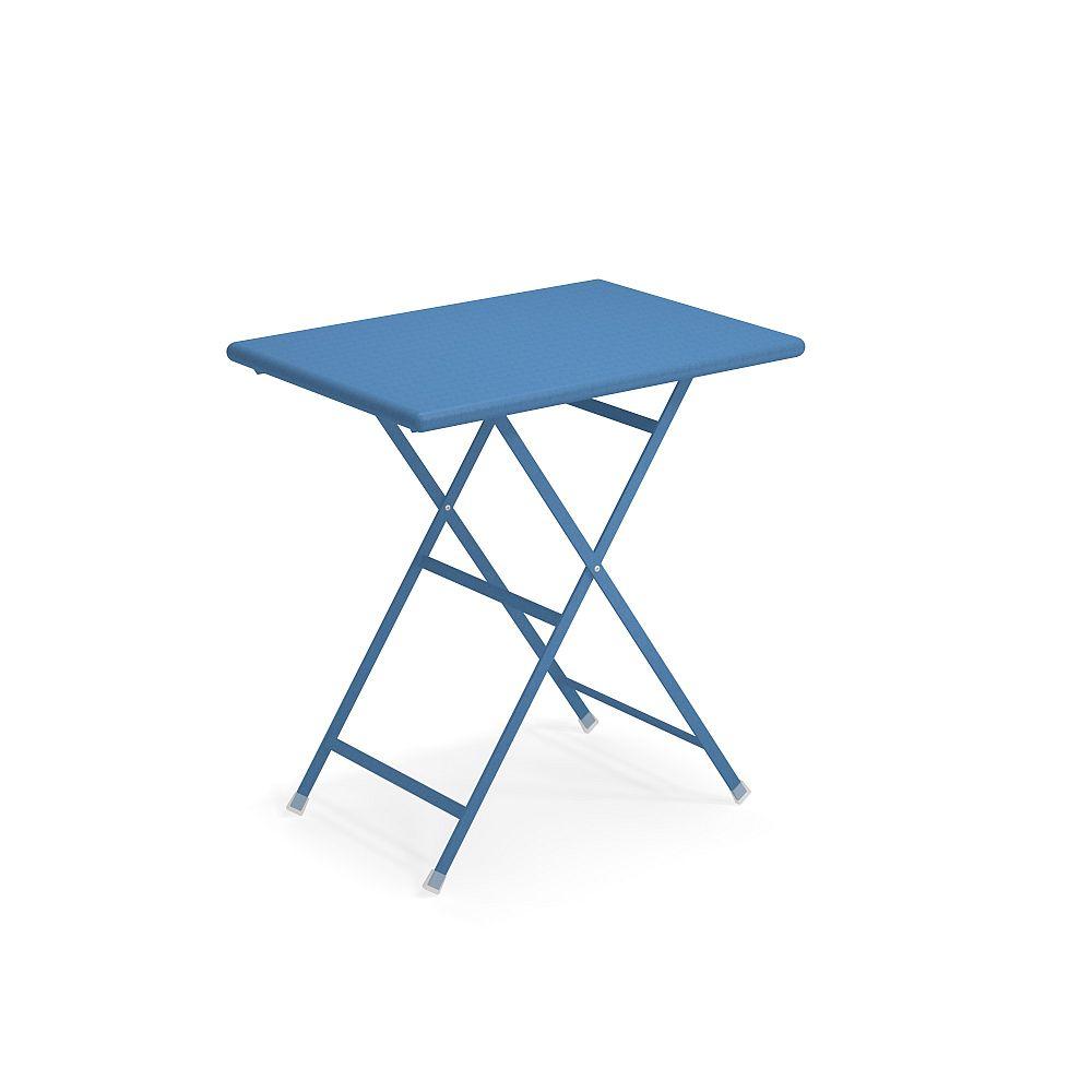 Small Garden Folding Coffee Table | EMU Arc en Ciel | Blue Steel Outdoor Side Table