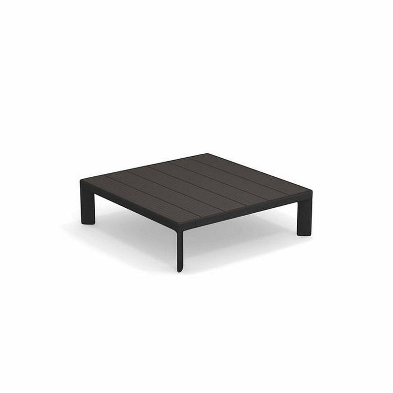 Wood-like Low Level Exterior Coffee Table | Modern Square Outdoor Coffee Table | EMU Tami