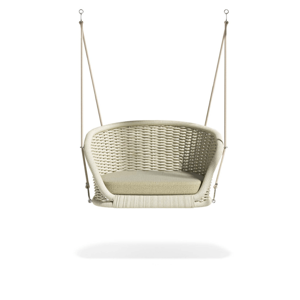 Synthetic Rope Woven Outdoor Hanging Chair | Atmosphera Ludo L.3 Rocking Armchair PF.OUT.LUPL.DO