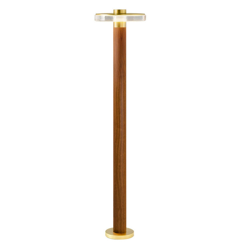 Modern Brass & Teak 95cm Outdoor Bollard | IP65 | Panzeri Venexia Bollard Large