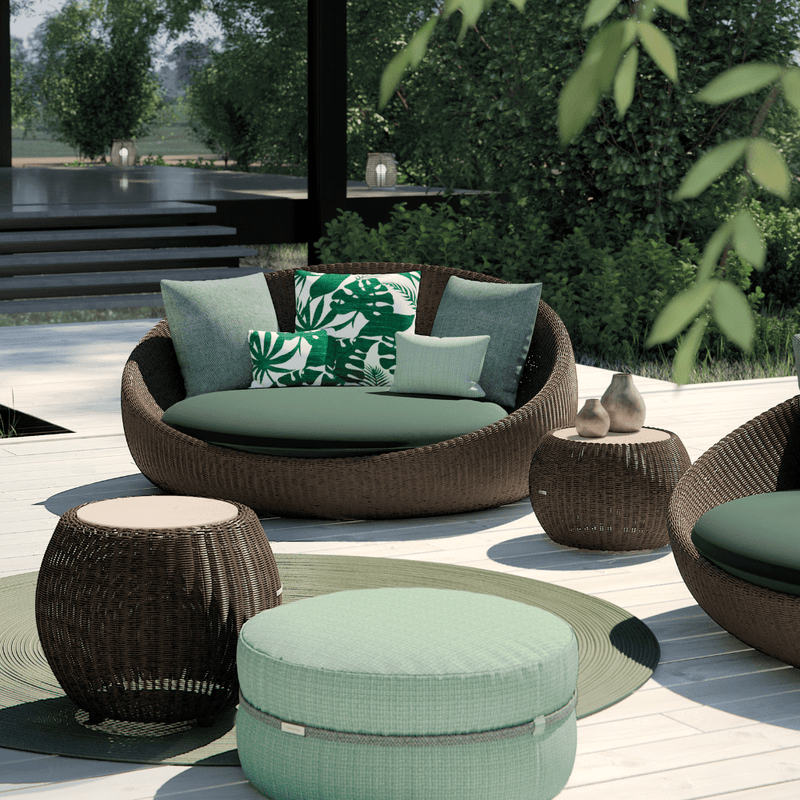 Rattan Egg Outdoor Coffee Table Ø60cm | Atmosphera Twiga Tavolo Basso