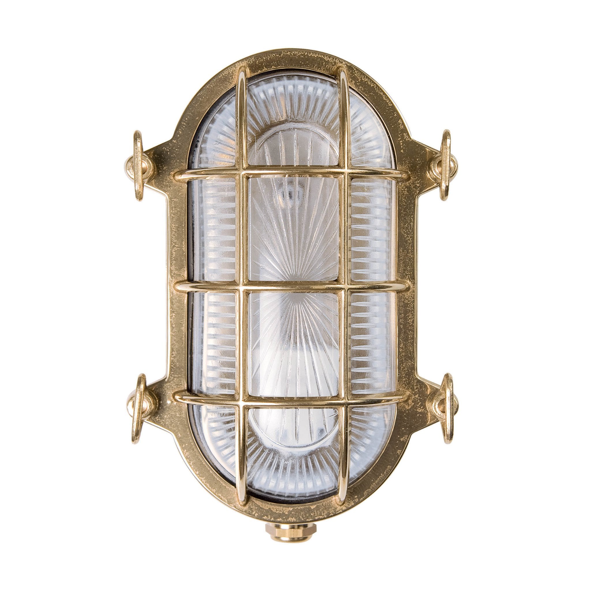 Urban Exterior Brass Caged Wall Sconce