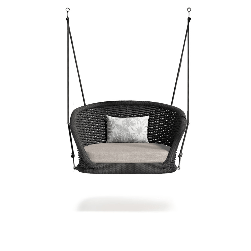 Synthetic Rope Woven Outdoor Hanging Chair | Atmosphera Ludo L.3 Rocking Armchair PF.OUT.LUPL.DO