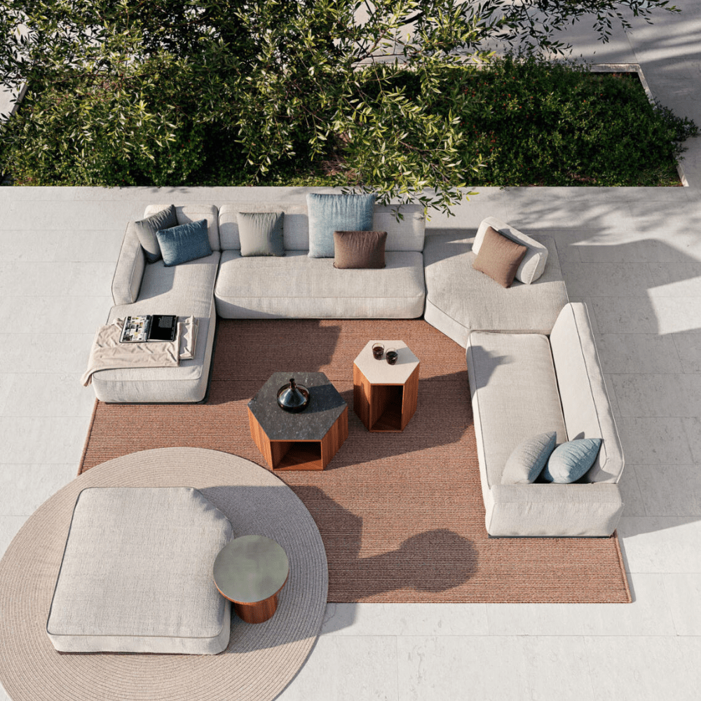 Premium Fabric Outdoor Modula Sofa - RH Unit | Atmosphera Laguna .25 Module 25 PF.OUT.LA.MD25