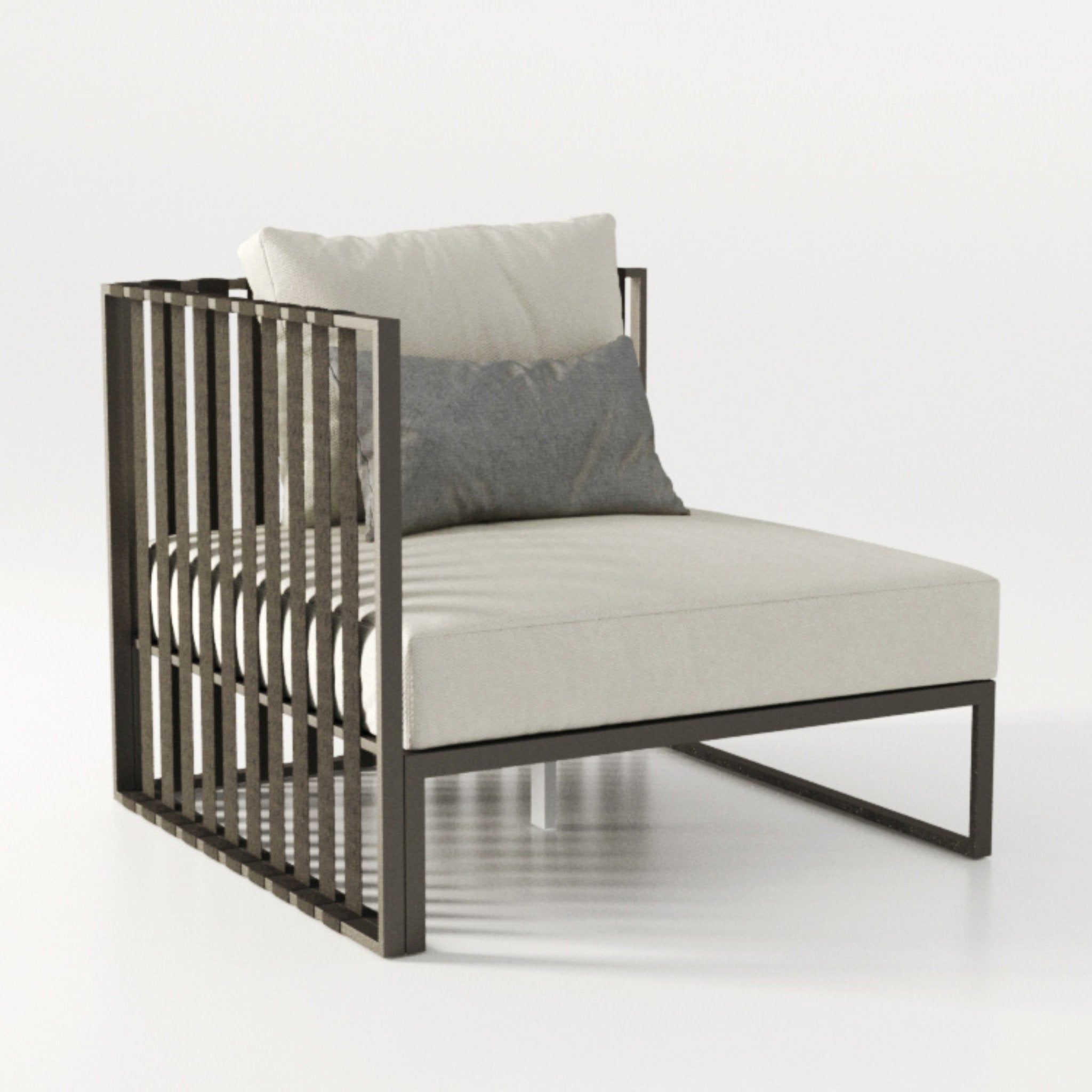 Contemporary Aluminium Modular Sofa - Corner Piece