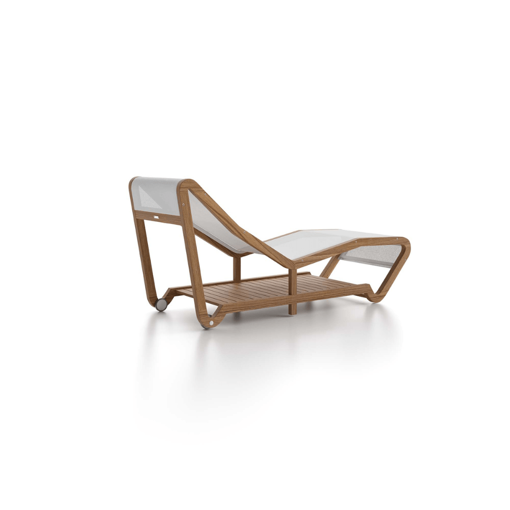 Luxury Teak & Textiline Spa Outdoor Sun Lounger | Atmosphera Infinity Sunlounger PF.OUT.IN.LT