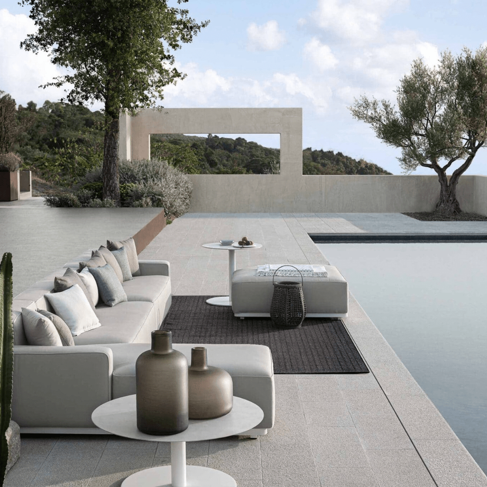 Large Fabric Modular Outdoor Sofa With LH Armrest | Atmosphera Laguna Module 31 PF.OUT.LA.MD31