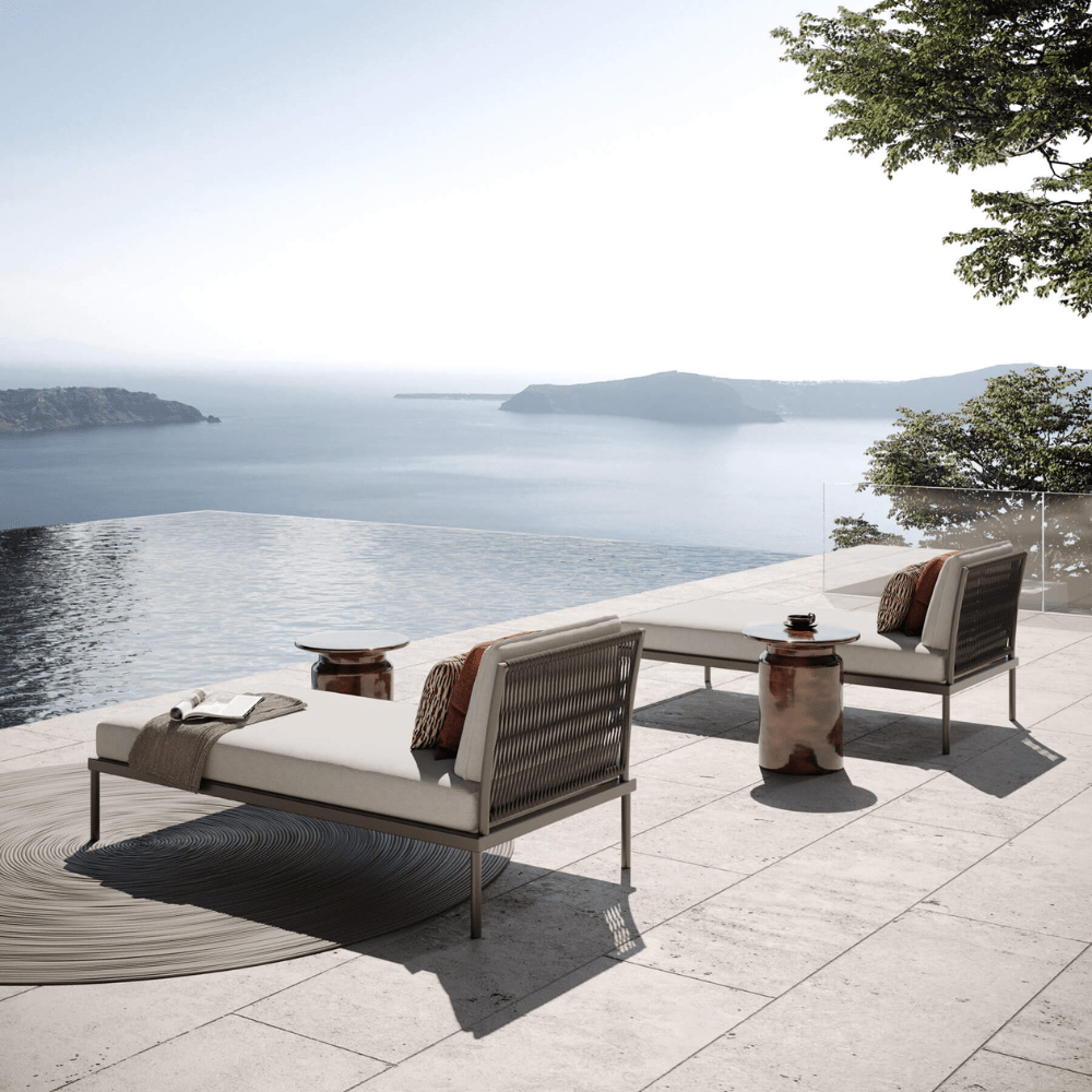 Modern Aluminium Outdoor Sun Lounger | Atmosphera Flash Chaise Longue PF.OUT.FSH.2CH