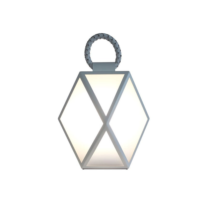 Battery-Powered Metal Floor Lantern With Rope Handle | Contardi Muse Lantern Outdoor