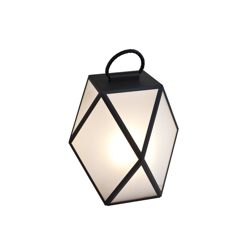 Battery-Powered Metal Floor Lantern With Rope Handle | Contardi Muse Lantern Outdoor