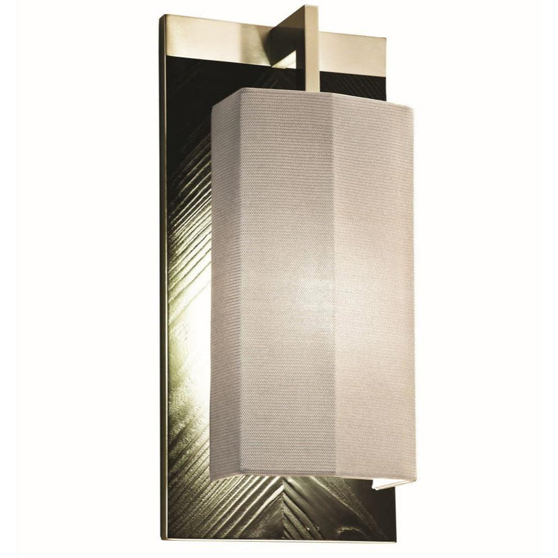 Brass & Linen Garden Wall Lamp | Contardi Coco Mega Outdoor Wall Lamp