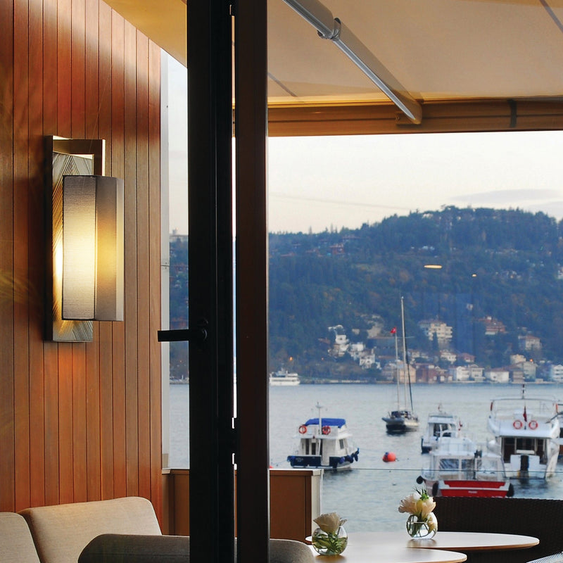 Brass & Linen Garden Wall Lamp | Contardi Coco Mega Outdoor Wall Lamp