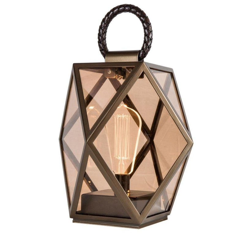 Bronze Battery Powered Garden Lantern IP65 | Contardi Muse Lantern Bronze 