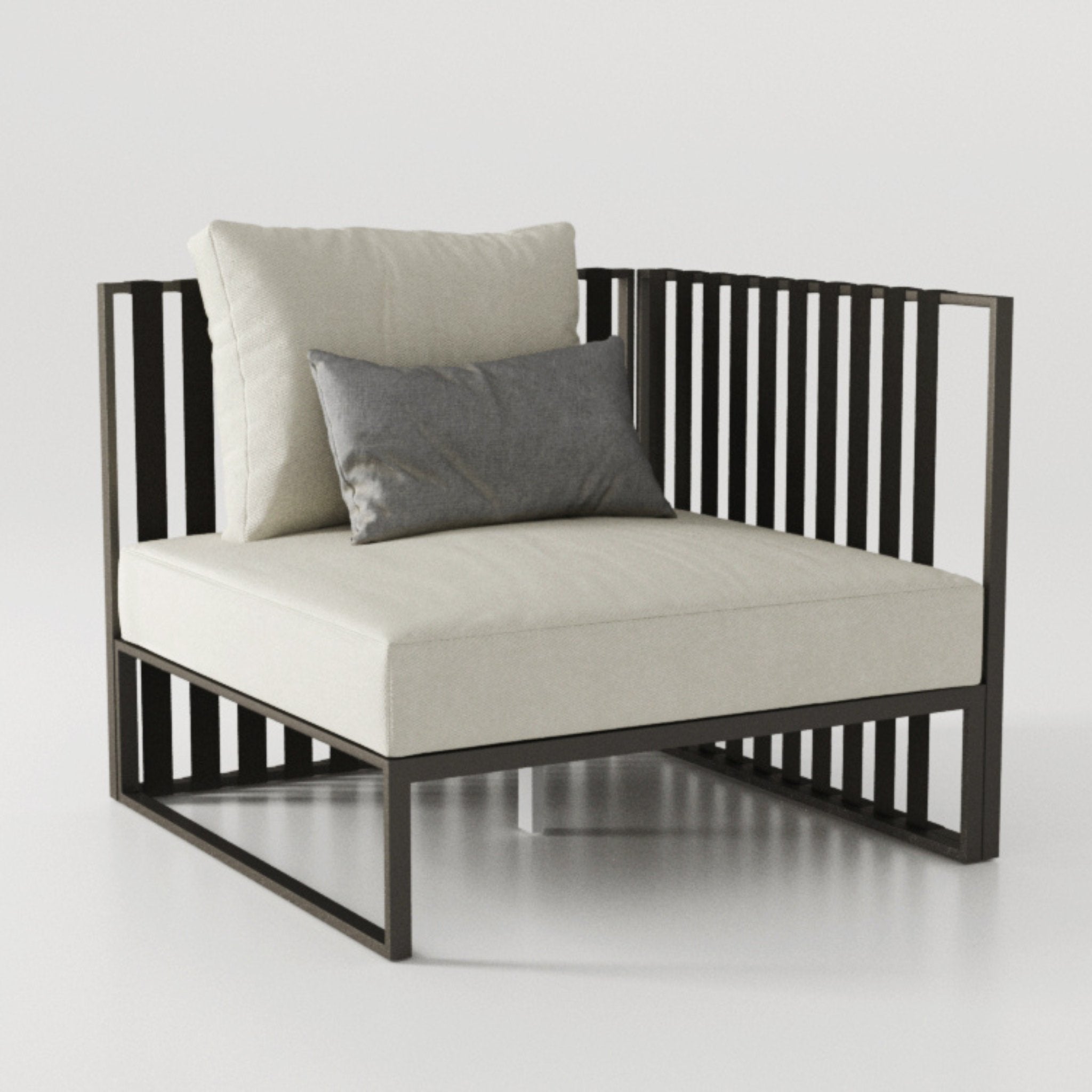 Contemporary Aluminium Modular Sofa - Corner Piece | Braid Metropolitan Modular Corner Piece | 104.009