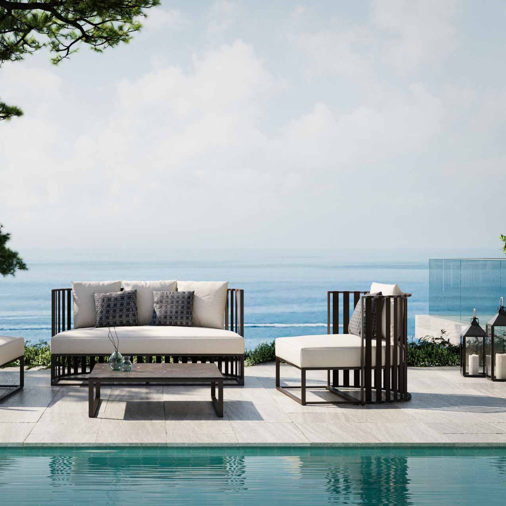 Curved Garden Armchair With Flat Rope Backrest | Braid Metropolitan Armchair | 104.003