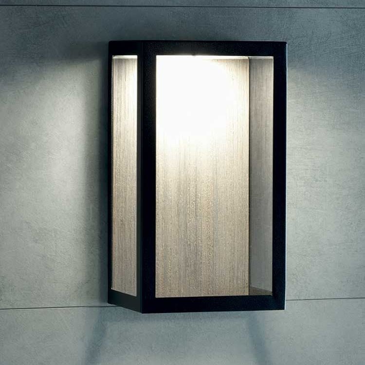 Ethimo Carré Modern Outdoor Wall Light | Luxury Teak Wall Lamp | High End Exterior Lighting | Designed and Made in Italy