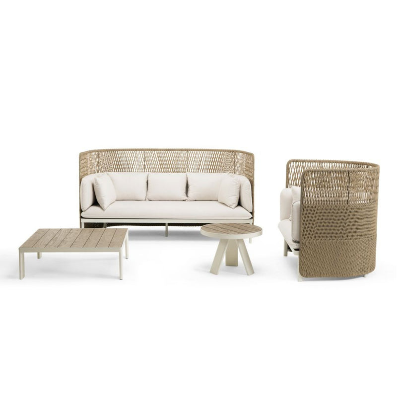 Luxury Aluminium Square Outdoor Coffee Table | Ethimo Esendra Coffee Table | ESTCQD43T5