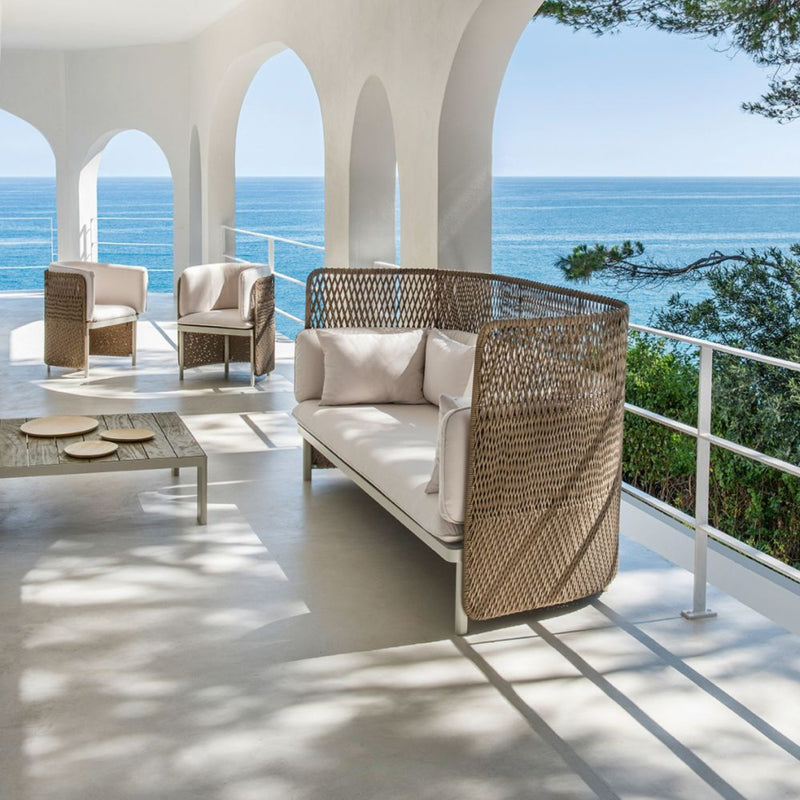 Luxury Aluminium Square Outdoor Coffee Table | Ethimo Esendra Coffee Table | ESTCQD43T5
