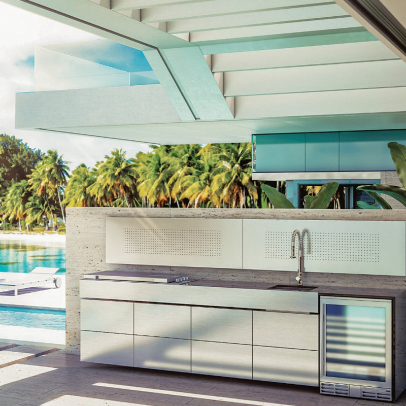 Luxury Black Granite Outdoor Gas Kitchen | Fesfoc Krakatoa Outdoor Kitchen