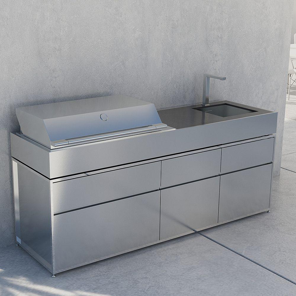 Luxury Stainless Steel Outdoor Gas Kitchen | Fesfoc Cocoa Outdoor Kitchen