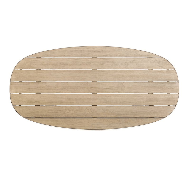 Luxury Teak & Aluminium Oval Outdoor Dining Table for 8 | Ethimo Esedra ESTPOD43T5