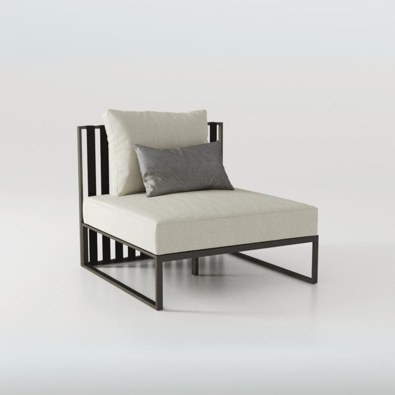 Modern Aluminium Garden Modular Sofa - Central Module | Braid Metropolitan Modular Sofa Central | 104.011