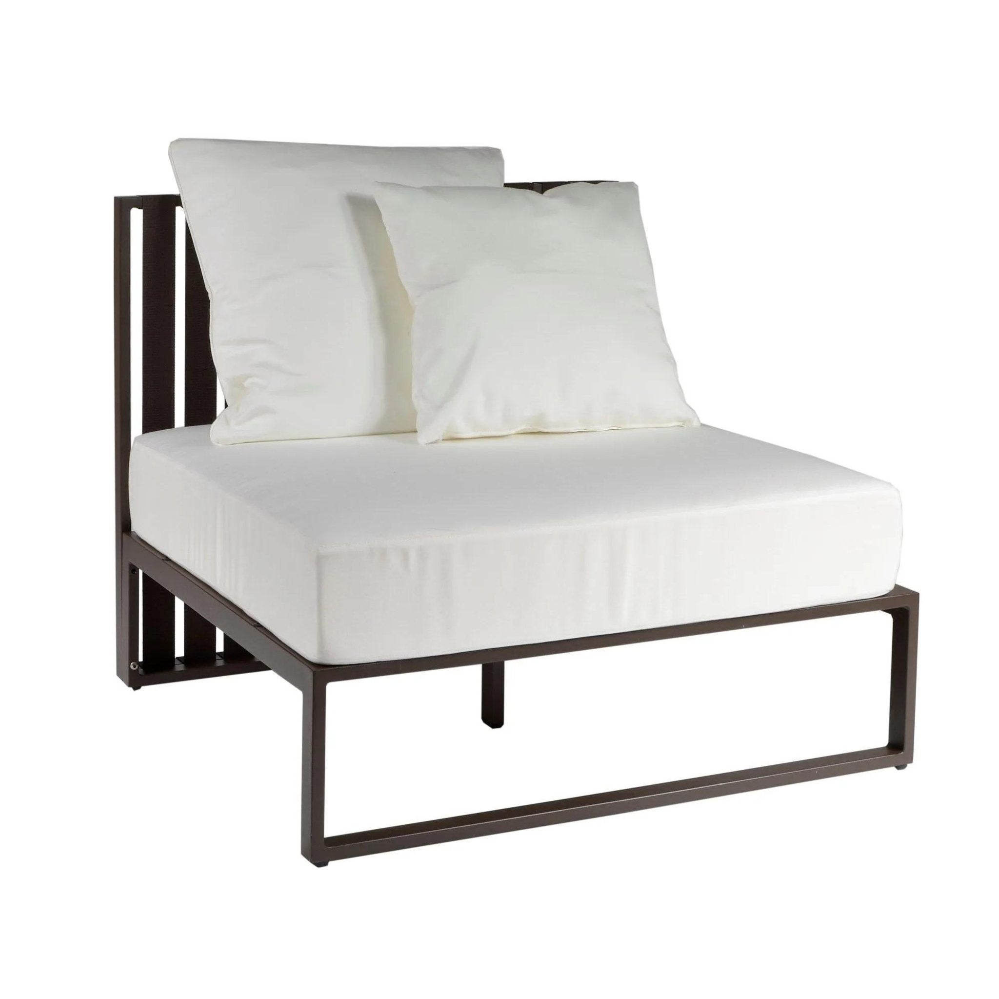 Modern Aluminium Garden Modular Sofa - Central Module | Braid Metropolitan Modular Sofa Central | 104.011
