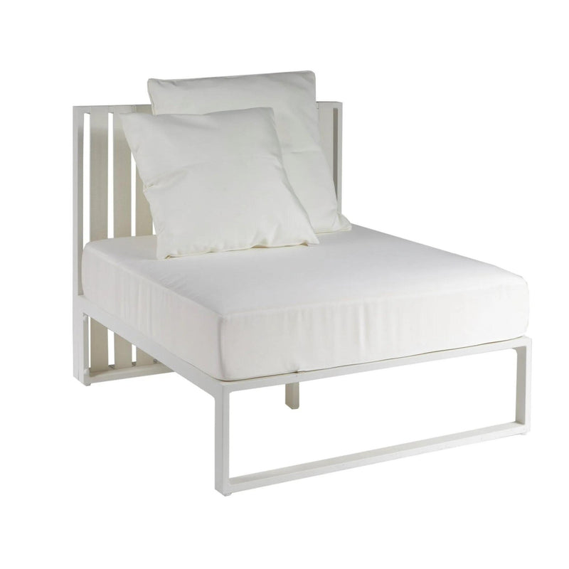 Modern Aluminium Garden Modular Sofa - Central Module | Braid Metropolitan Modular Sofa Central | 104.011