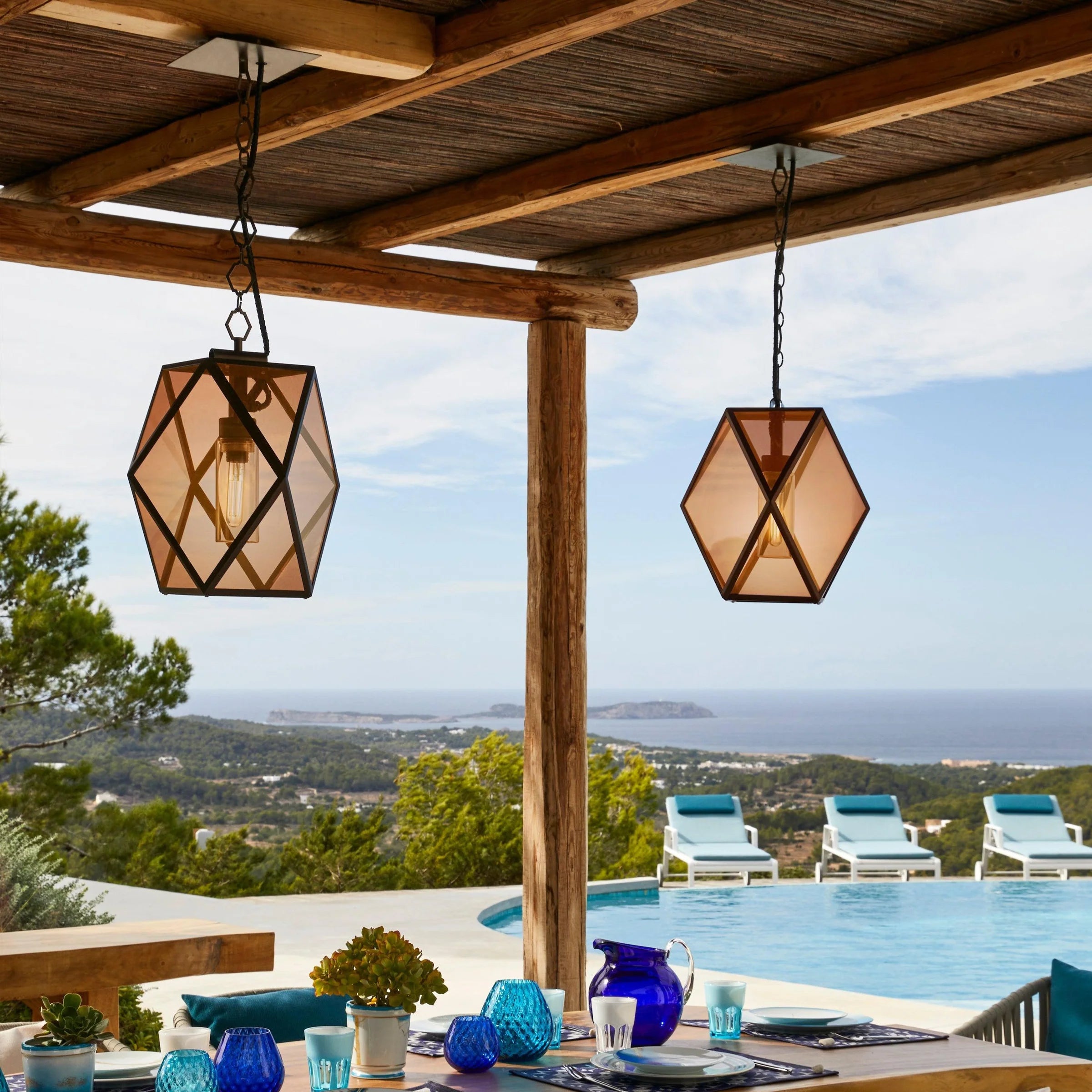 Modern Metal Bronze Garden Pendant | Contardi Muse Bronze Pendant