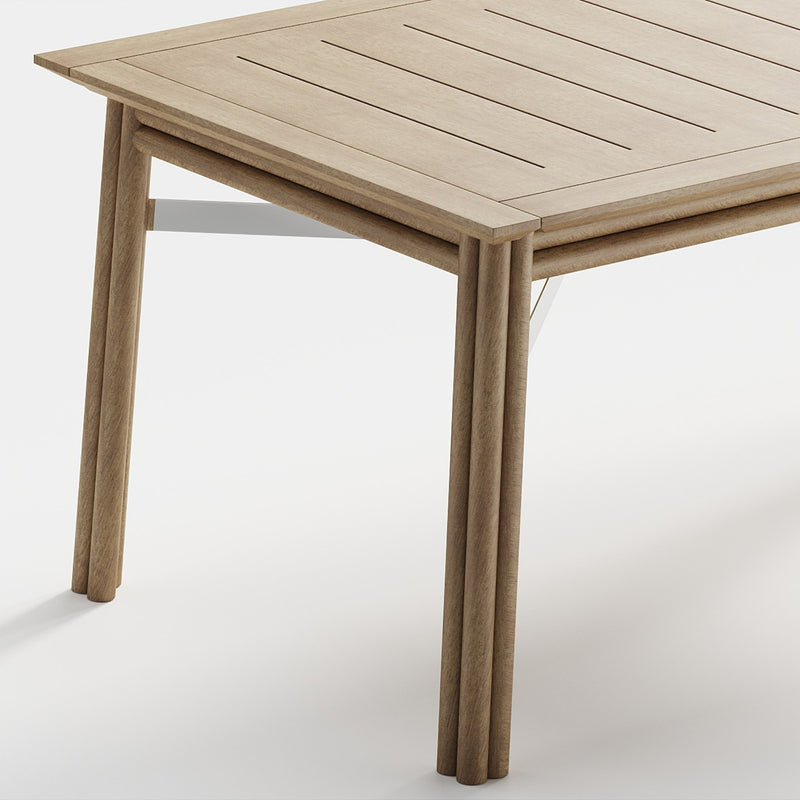Modern Natural Teak 200cm Outdoor Dining Table | Maxim Braid Dining Table | 100.012