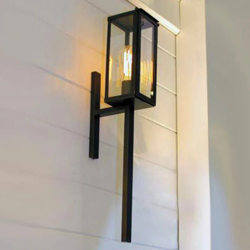 Modern Torch Style Outdoor Wall Light | rustic style metal garden wall light | E27 | chrome nickel bronze | Authentage