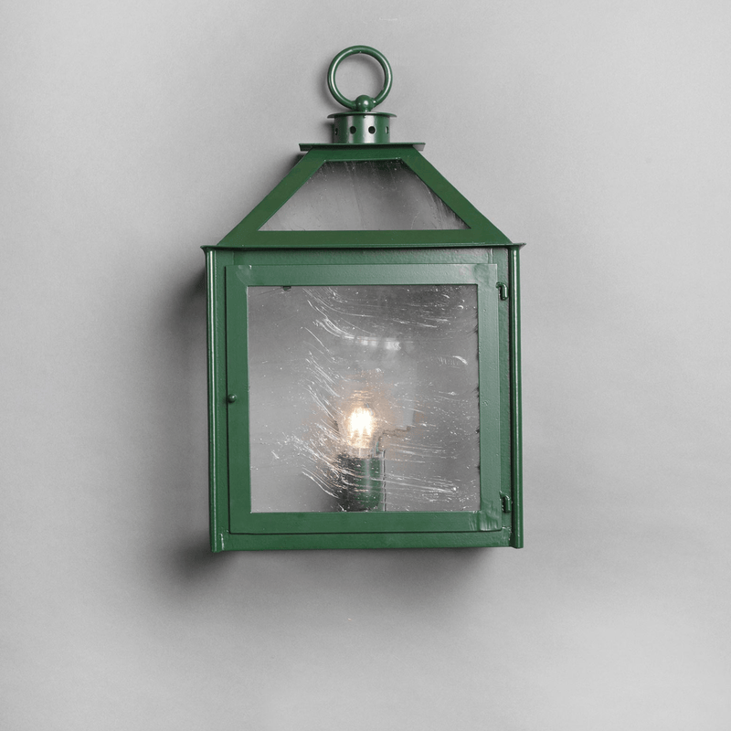 Officina Ciani VETRI SOPRA Green Metal Wall Lantern | Traditional Patio Wall Light | Luxury Outdoor Lighting | Made in Italy