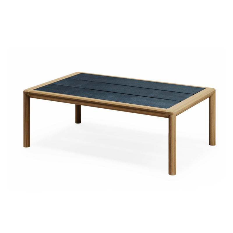 Oiled Teak & Lava Stone Coffee Table 110cm | Atmosphera Panama Tavolo Basso - Coffee Table