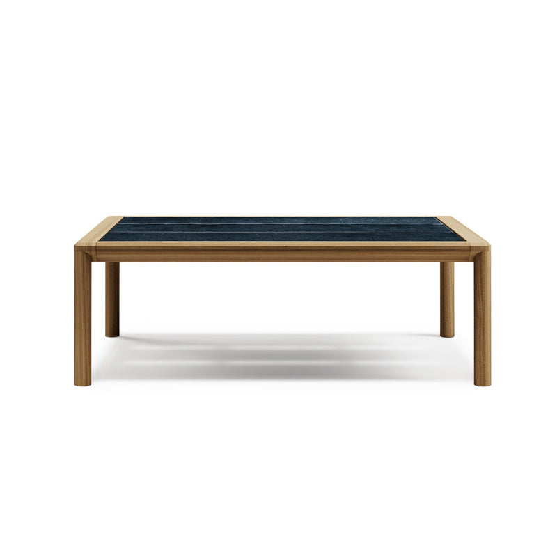 Oiled Teak & Lava Stone Coffee Table 110cm | Atmosphera Panama Tavolo Basso - Coffee Table