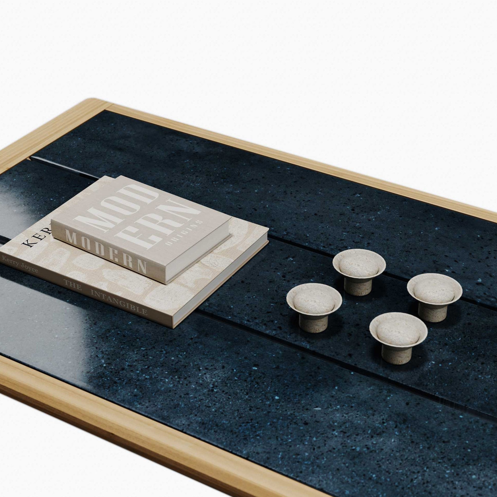 Oiled Teak & Lava Stone Coffee Table 110cm | Atmosphera Panama Tavolo Basso - Coffee Table