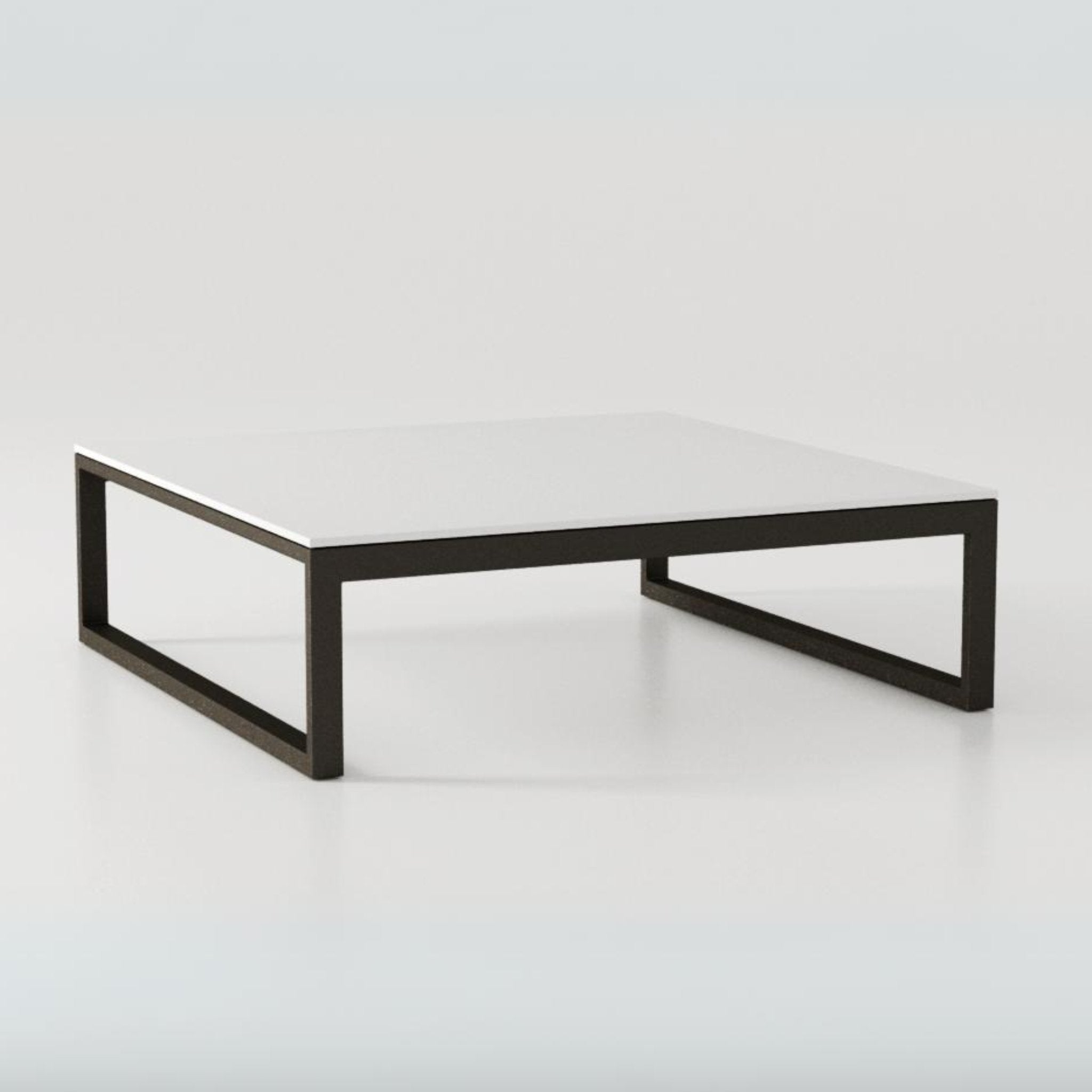 Outdoor Metal & Stone Square Coffee Table | Braid Metropolitan Coffee Table | 104.007