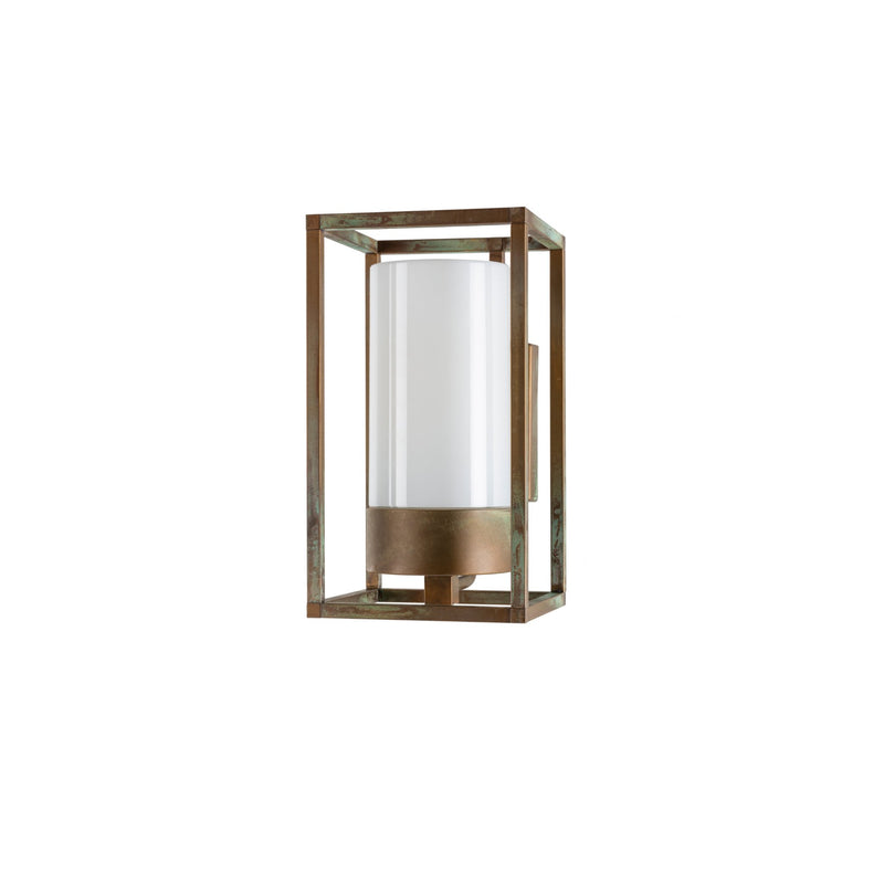 Rectangular Caged Brass Outdoor Wall Light | Cubic 3364 Moretti Luce
