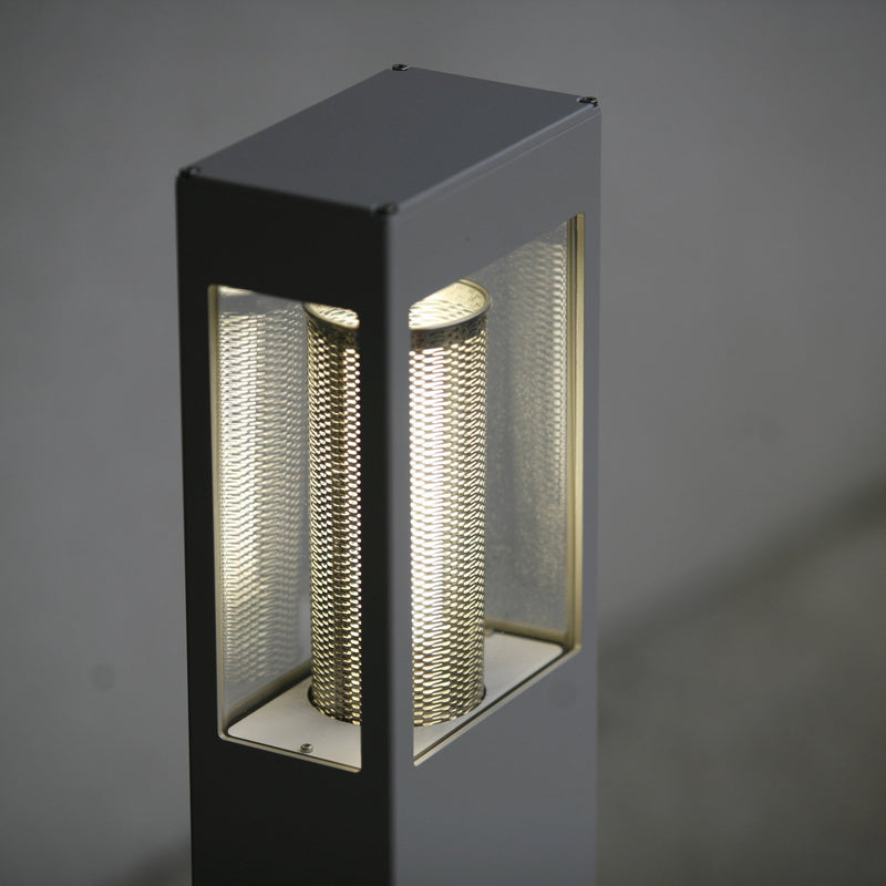 Roger Pradier Tetra M2 Modern Aluminium Small Exterior Bollard Light IP65 E27