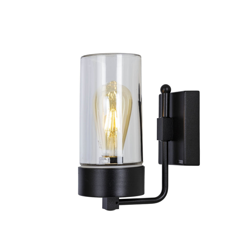 Rustic Brass & Glass Outdoor Wall Light IP44 | Moretti Luce Silindar 3390