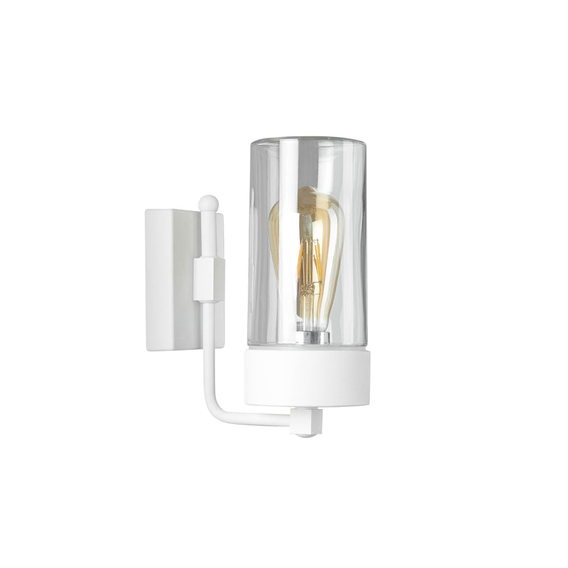 Rustic Brass & Glass Outdoor Wall Light IP44 | Moretti Luce Silindar 3390