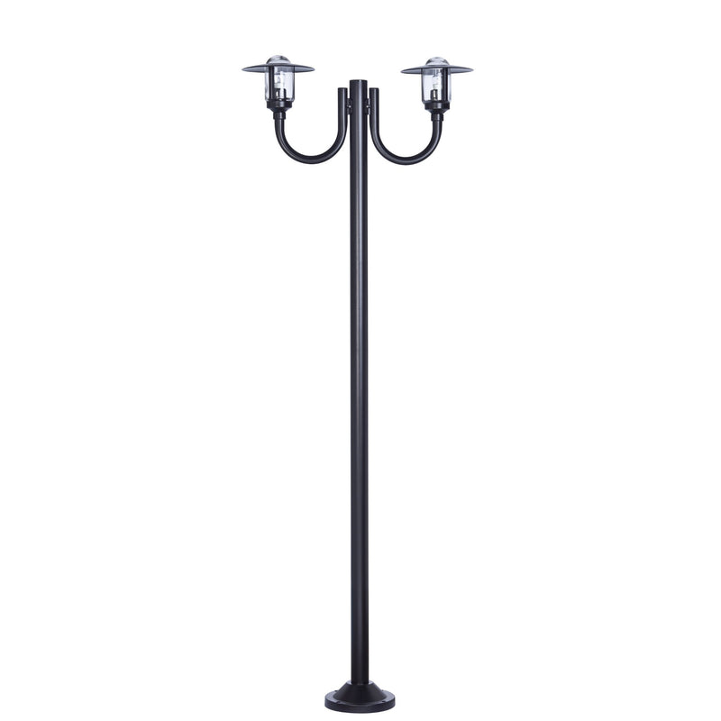Rustic Double Lantern Lamp Post IP44 | Roger Pradier Newpark M7