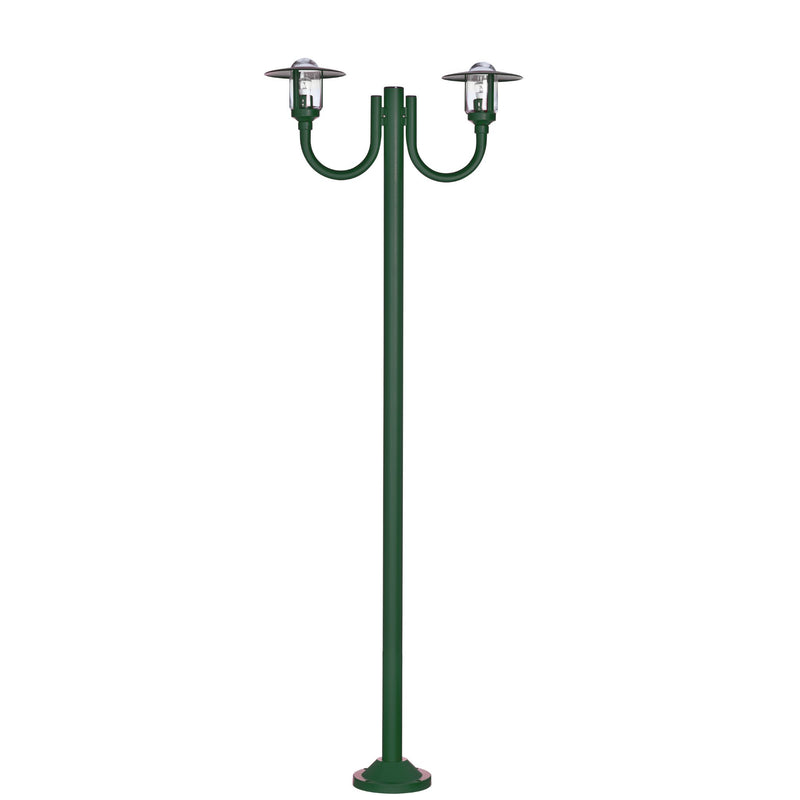 Rustic Double Lantern Lamp Post IP44 | Roger Pradier Newpark M7
