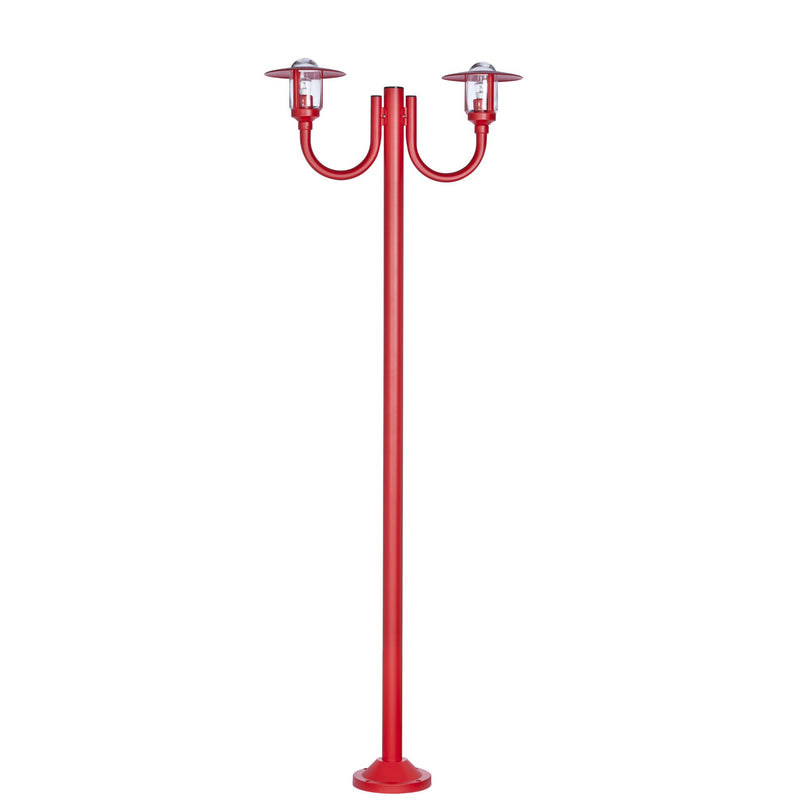 Rustic Double Lantern Lamp Post IP44 | Roger Pradier Newpark M7
