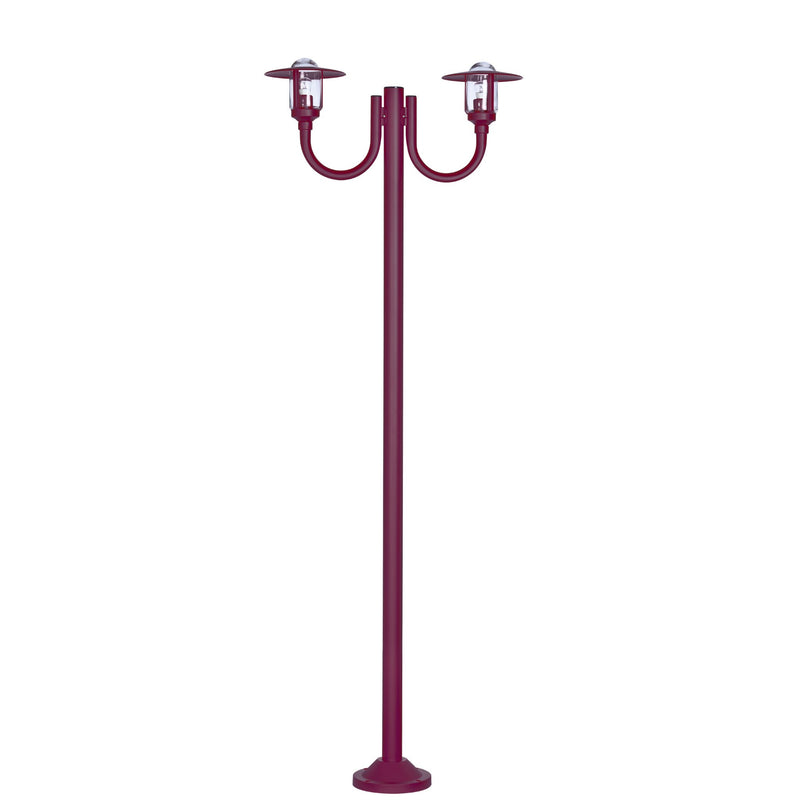 Rustic Double Lantern Lamp Post IP44 | Roger Pradier Newpark M7