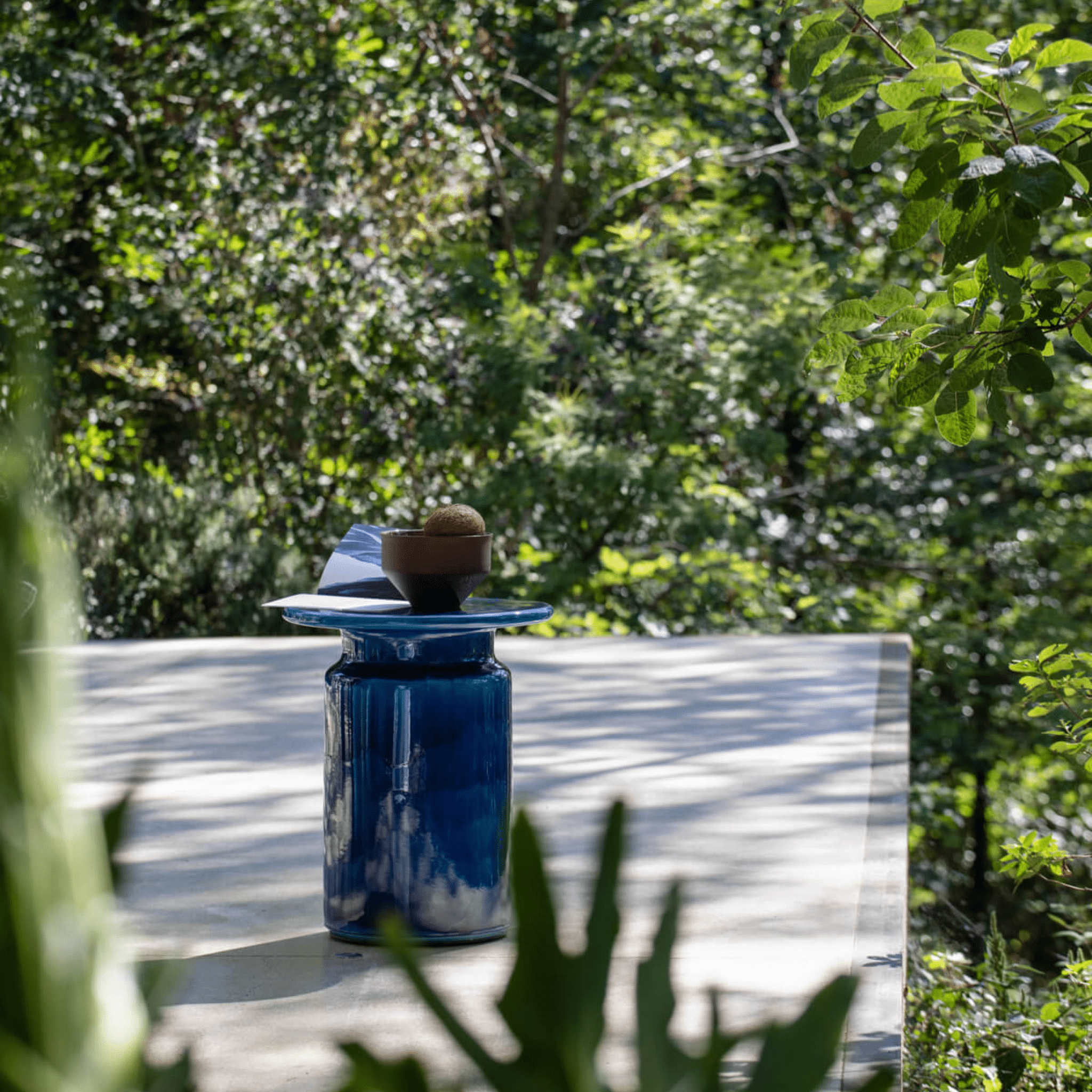 Sustainable Glazed Ceramic Garden Side Table | Panarea Atmosphera