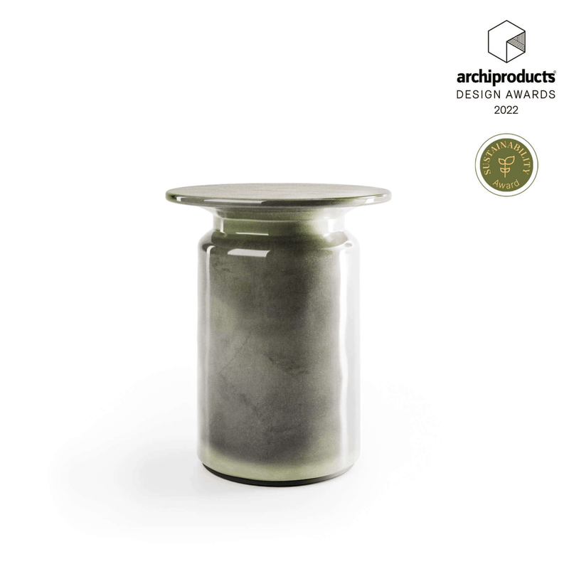 Sustainable Glazed Ceramic Garden Side Table | Panarea Atmosphera