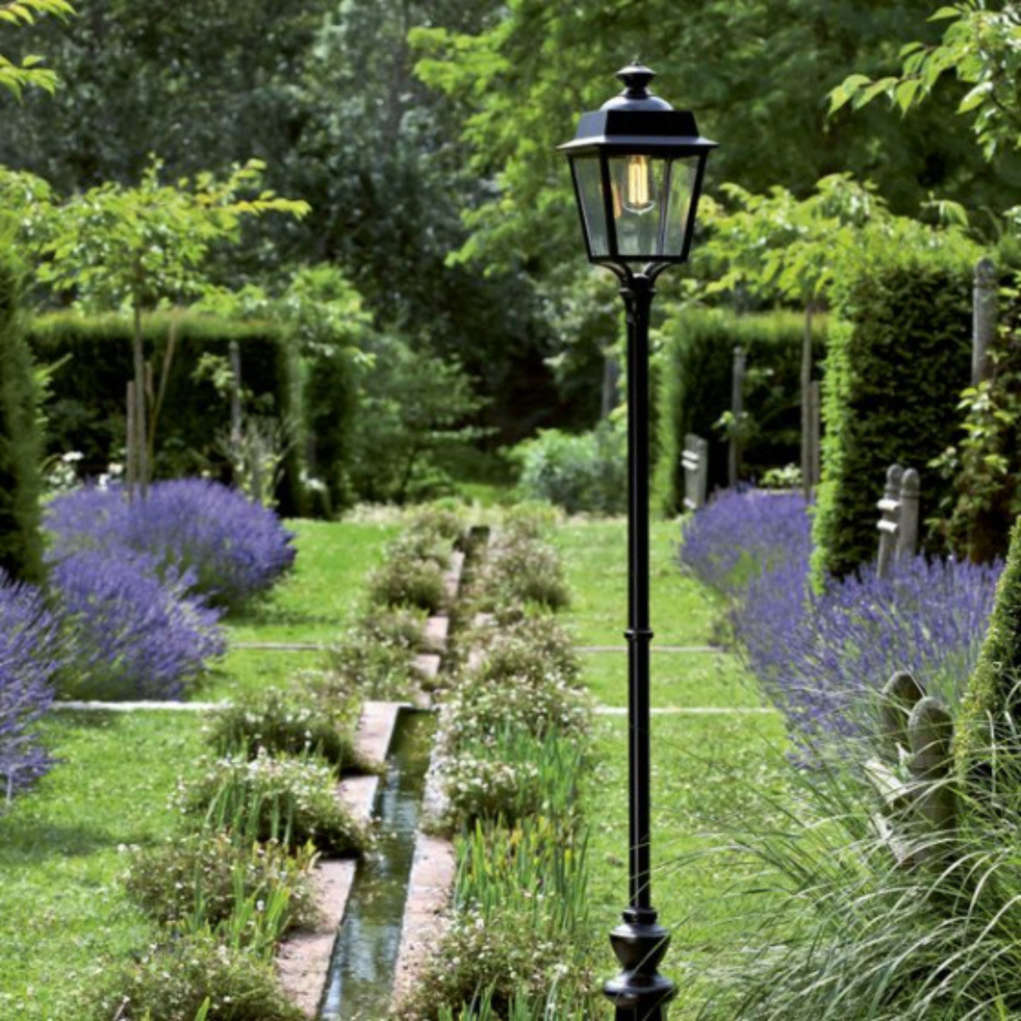 Victorian Tall Outdoor Lamp Post IP65 | Place des Vosges 1 Evolution M12